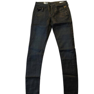 Retro Vintage G-Star Raw Ocean Skinny Slate Denim 3D Raw Blue Jeans Sz 26 x 33